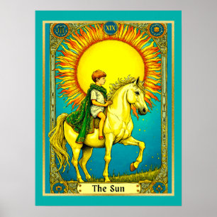 Poster Ilustração da Placa Tarot, O Sol
