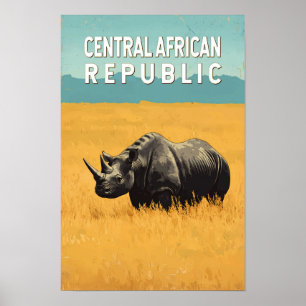 Poster Ilustração da República Centro-Africana Viagem Art