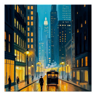 Póster Ilustração da Revista City Streets