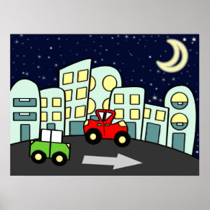 Poster Ilustração da rua