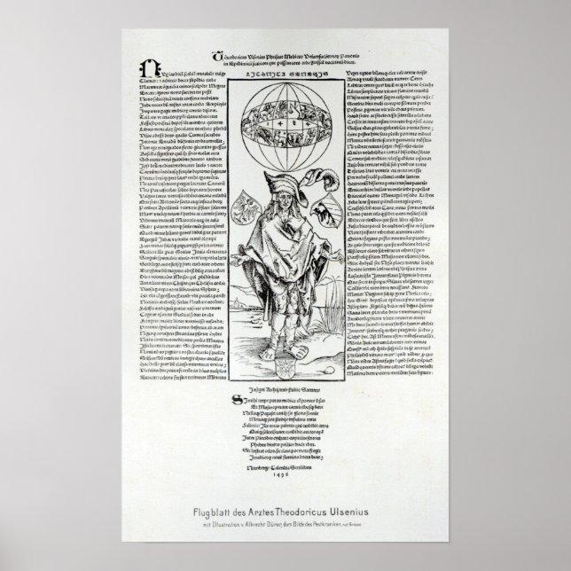 Póster Ilustração da Sífilis, 1496 (Frente)