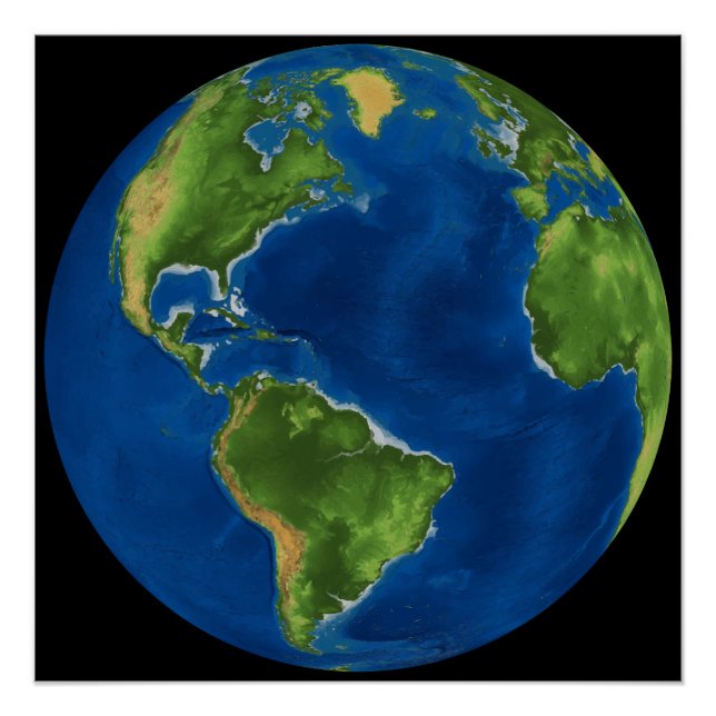 Póster Ilustração da Terra (Frente)