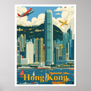 Poster Ilustração da Viagens vintage de Arte da China em 