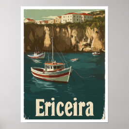Poster Ilustração da Viagens vintage de Arte de Portugal