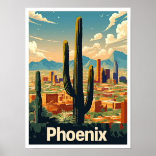 Poster Ilustração da Viagens vintage de Arte dos EUA da A