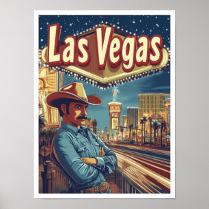 Poster Ilustração da Viagens vintage Las Vegas Nevada USA