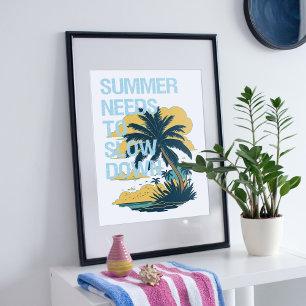 Poster Ilustração das férias de verão.