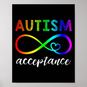 Poster Ilustração de Aceitação do Autismo em vez de Verme