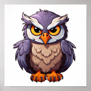 Poster Ilustração de águia de desenho animado