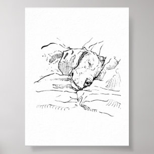 Poster Ilustração de Amante de Cães Beagle 