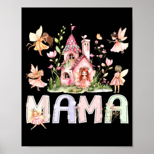 Poster Ilustração de Aniversário Floral Mágica da Mamãe F