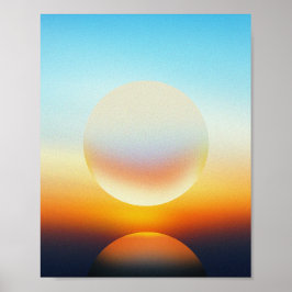 Poster Ilustração de Arte de Parede Esfera do Pôr do Sol 