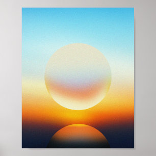 Poster Ilustração de Arte de Parede Esfera do Pôr do Sol