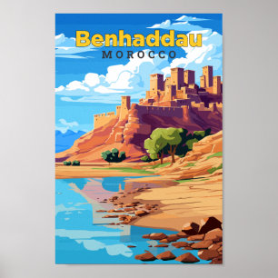 Poster Ilustração de arte Viagem de Benhaddau em Marrocos