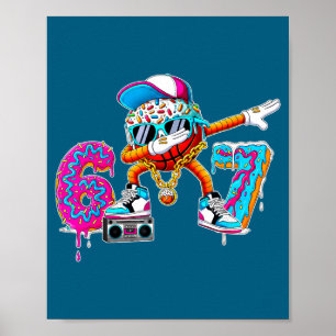 Poster Ilustração de Basquete com Dabbing Cool Six Seven