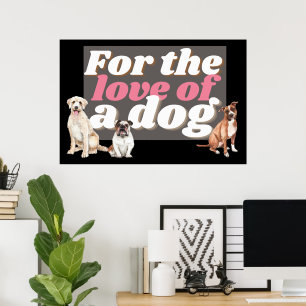 Poster Ilustração De Cachorro Com Citação Inspiracional P
