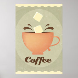 Póster Ilustração de café