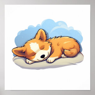 Poster Ilustração de cão de desenho animado