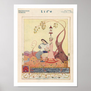 POSTER ILUSTRAÇÃO DE CAPA DE REVISTA VINTAGE DOS ANOS 193