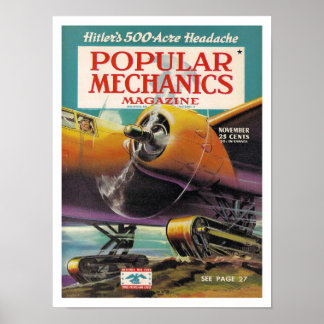 POSTER ILUSTRAÇÃO DE CAPA DE REVISTA VINTAGE DOS ANOS 194