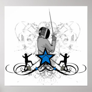 Poster Ilustração de Cerca Urbana e Ponta