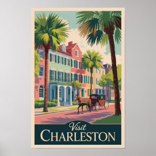 Poster Ilustração de Charleston Carolina do Sul Arte de V