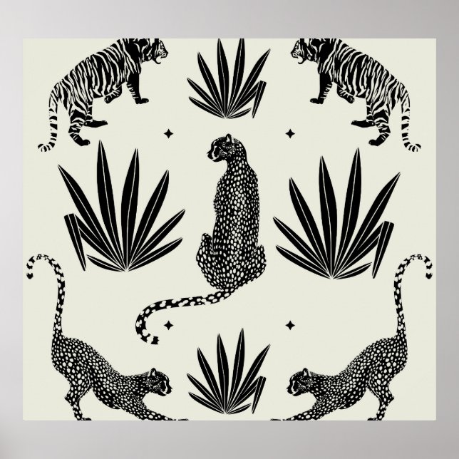 Poster Ilustração de Chita Minimalista (Frente)