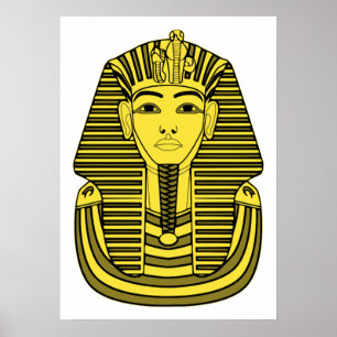 Poster Ilustração de clipe de Tutankhamun