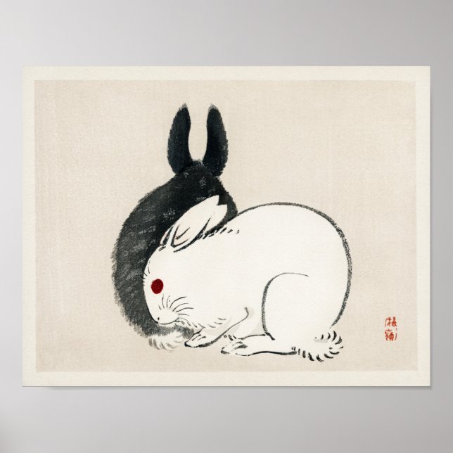 Poster Ilustração de Coelho (Frente)