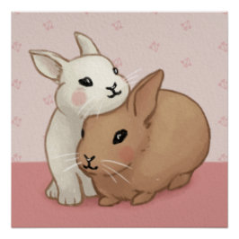 Póster Ilustração de coelho bonito