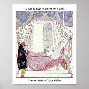 Poster Ilustração de coloração d'água do príncipe herdeir