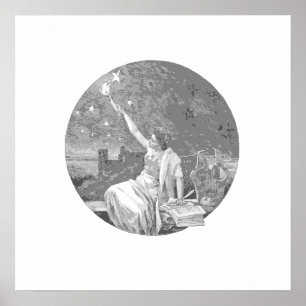 Poster Ilustração de Conhecimento de Dama