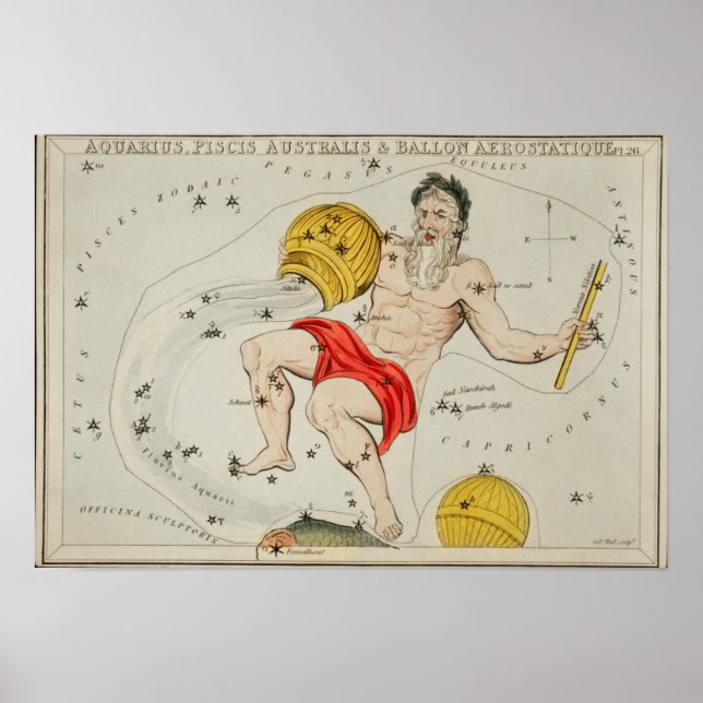 Poster Ilustração de Constelação de Vintage (Frente)