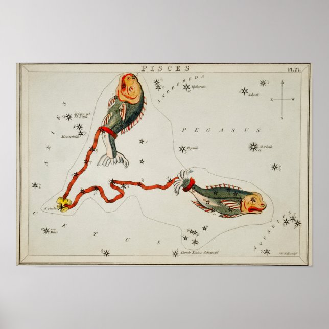 Poster Ilustração de Constelação de Vintage (Frente)