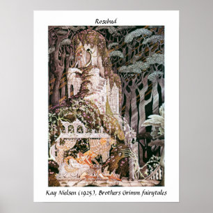 Poster Ilustração de conto de fadas Vintage Rosebud Kay N