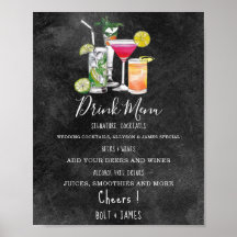 Ilustração de coquetéis de menu de bebidas moderna