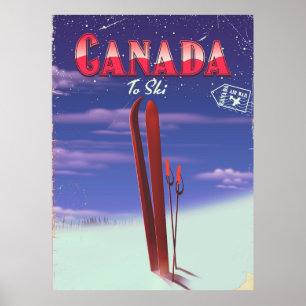 Póster Ilustração de correio aéreo do Canadá para cartão 