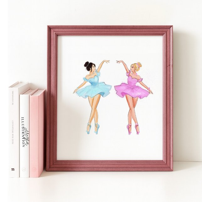Poster Ilustração de dança de Belle (Criador carregado)