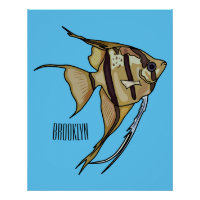 Ilustração de desenho animado de Angelfish