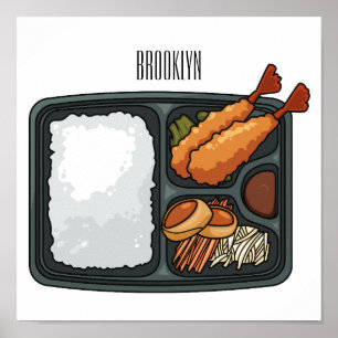 Poster Ilustração de desenho animado de Bento