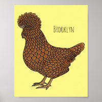 Ilustração de desenho animado de frango polado Cha