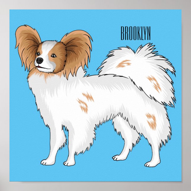 Poster Ilustração de desenho animado de Papillon (Frente)