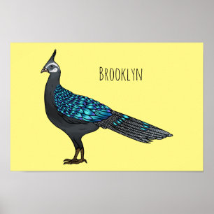 Poster Ilustração de desenho animado de pheasant pheasant