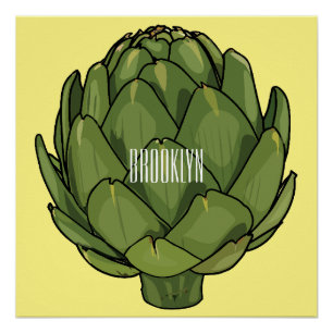 Póster Ilustração de desenho animado do Artichoke