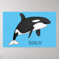 Ilustração de desenho da baleia assassina