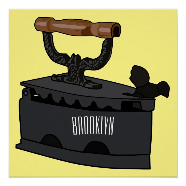 Póster Ilustração de desenho de ferro do carvão (Frente)