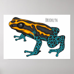 Poster Ilustração de desenho do sapo Dart Veneno