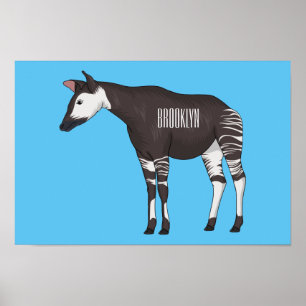 Poster Ilustração de desenho em Okapi