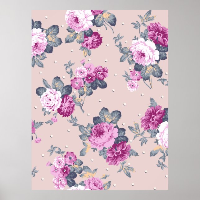 Poster ilustração de design de flores bonitas, arte, patê (Frente)