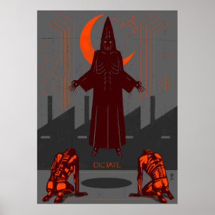 Poster ilustração de ditado cibernético
